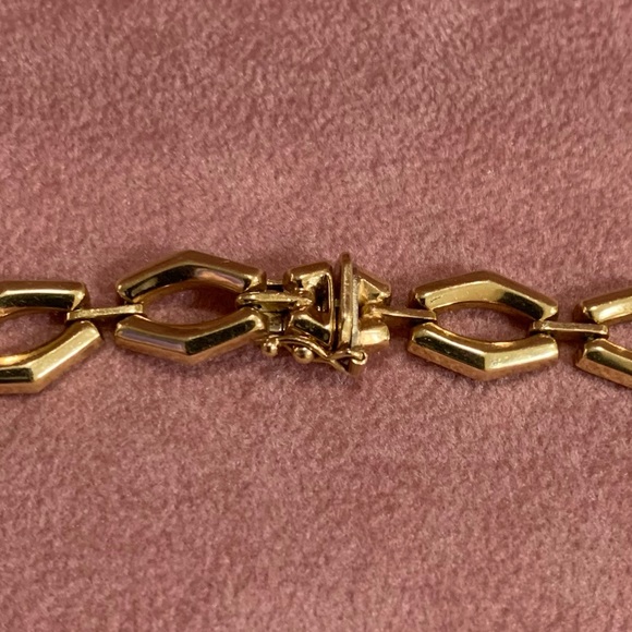 14kt ITALIAN YELLOW GOLD 16” CHOKER STYLE NECKLACE AND BRACELET SET - Picture 5 of 11